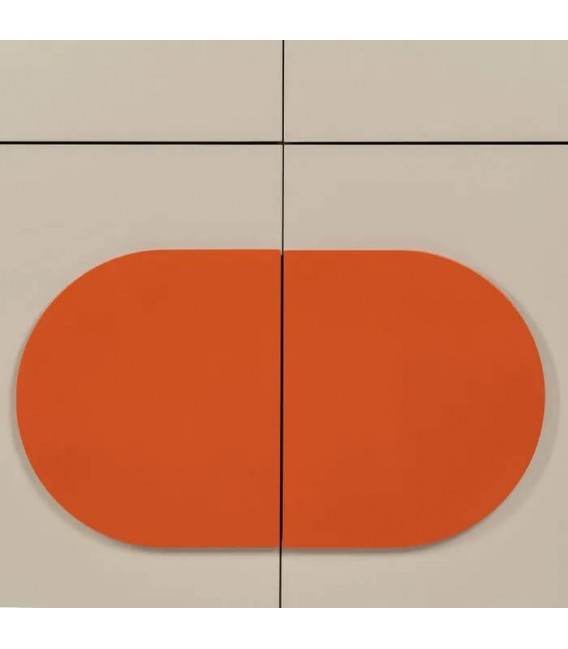 APARADOR MADERA LACADA TOPO Y NARANJA MDMHOGAR