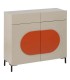 APARADOR MADERA LACADA TOPO Y NARANJA MDMHOGAR