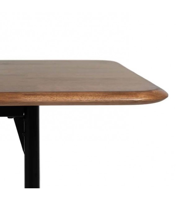 MESA DE COMEDOR  MADERA DE CAUCHO Y METAL MDMHOGAR
