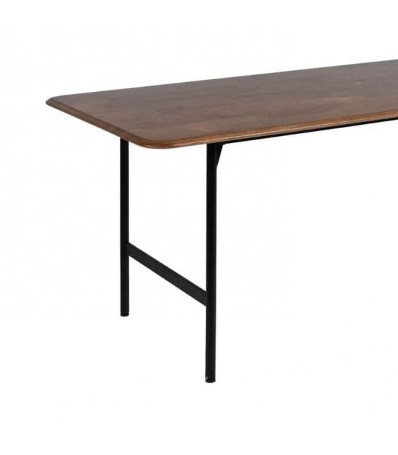 MESA DE COMEDOR  MADERA DE CAUCHO Y METAL MDMHOGAR