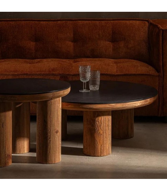 MESA DE CENTRO MADERA DE PINO RECICLADA Y ROBLE MDMHOGAR