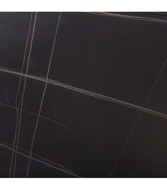 MESA DE COMEDOR MUY GRANDE TREMP ACERO ORO PIEDRA NEGRA MDMHOGAR