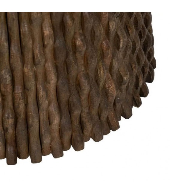 MESA DE CENTRO MADERA DE MANGO Y MÁRMOL MDMHOGAR