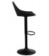 TABURETE BARRA ELEVABLE METAL NEGRO POLIPIEL NEGRA