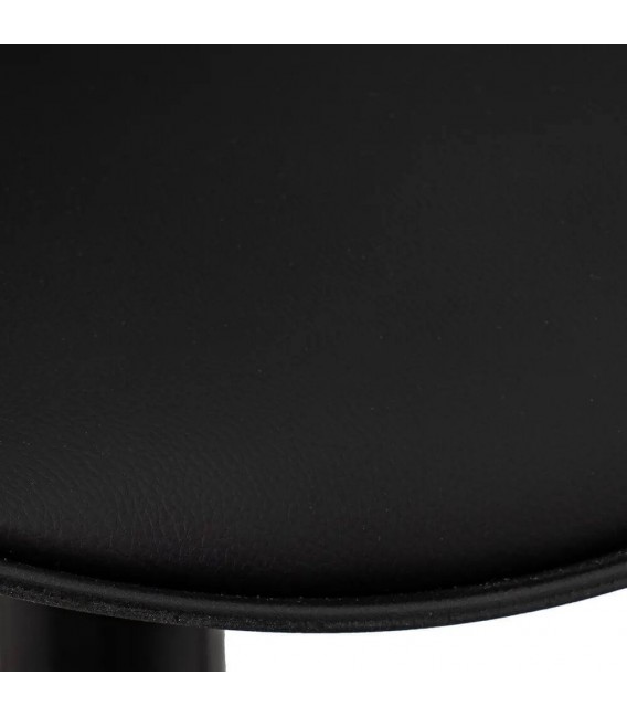 TABURETE BARRA ELEVABLE METAL NEGRO POLIPIEL NEGRA