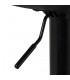 TABURETE BARRA ELEVABLE METAL NEGRO POLIPIEL NEGRA