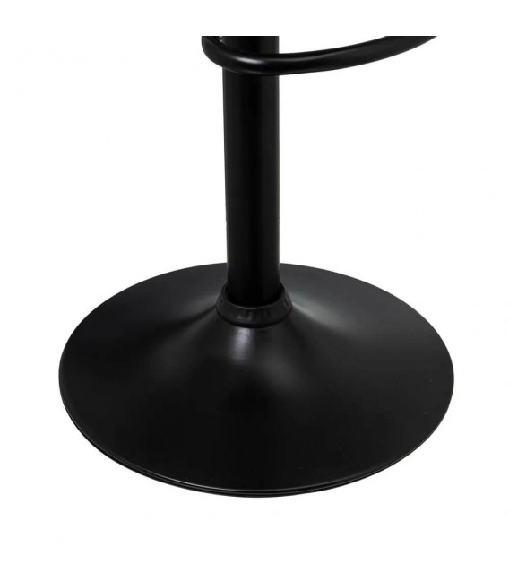 TABURETE BARRA ELEVABLE METAL NEGRO POLIPIEL NEGRA