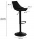 TABURETE BARRA ELEVABLE METAL NEGRO POLIPIEL NEGRA