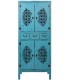 ARMARIO ALACENA 70 X 40 X 170 MAKALU MADERA DECAPADO AZUL