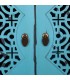 ARMARIO ALACENA 70 X 40 X 170 MAKALU MADERA DECAPADO AZUL