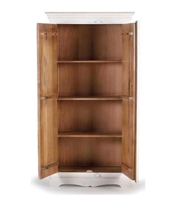 ARMARIO ALACENA 2 PUERTAS MADERA MANGO BLANCO CON ESPEJO MDMHOGAR