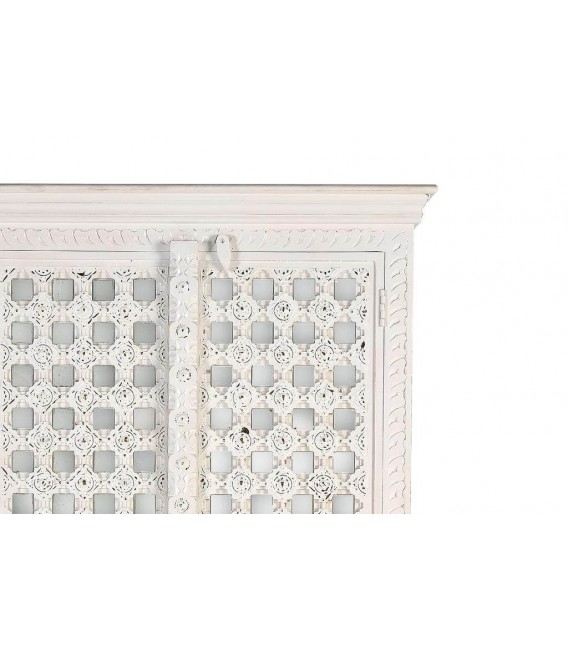 ARMARIO ALACENA 2 PUERTAS MADERA MANGO BLANCO CON ESPEJO MDMHOGAR