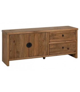 APARADOR MADERA DE PINO RECICLADA METAL NEGRO MDMHOGAR