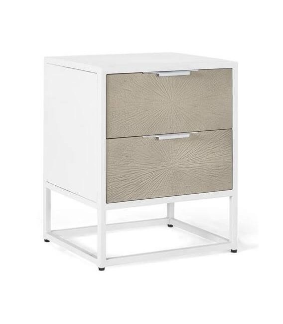 MESITA DE NOCHE METAL Y RESINA MDMHOGAR