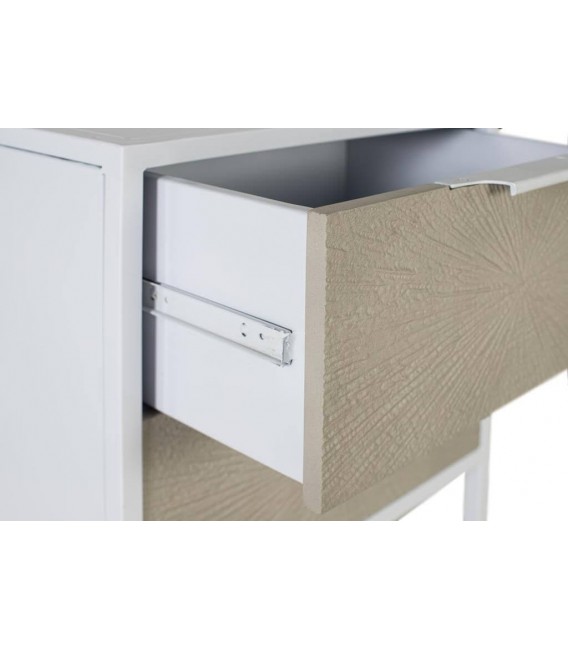 MESITA DE NOCHE METAL Y RESINA MDMHOGAR