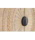 ARMARIO 1ALACENA MADERA NATURAL TALLADA METAL NEGRO