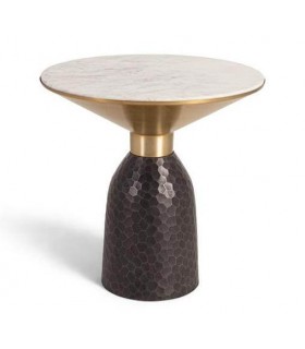 MESITA AUXILIAR MARMOL Y METAL MDMHOGAR