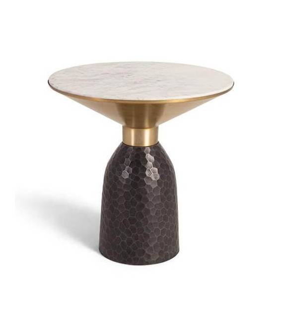 MESITA AUXILIAR MARMOL Y METAL MDMHOGAR