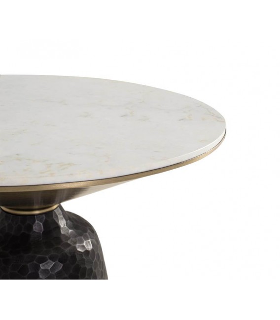 MESITA AUXILIAR MARMOL Y METAL MDMHOGAR