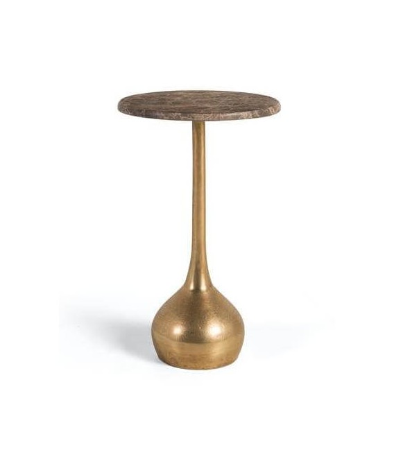 MESITA AUXILIAR METAL Y MARMOL MDMHOGAR