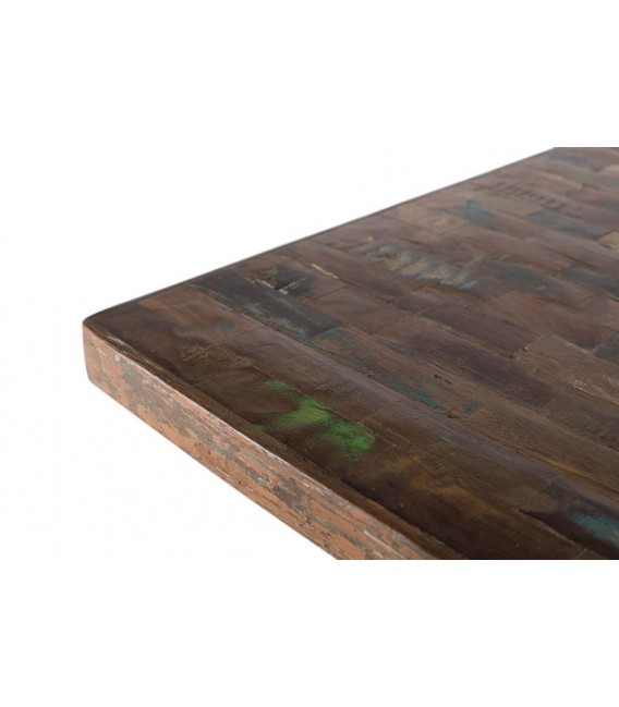 MESA DE CENTRO MADERA RECICLADA Y METAL MDMHOGAR