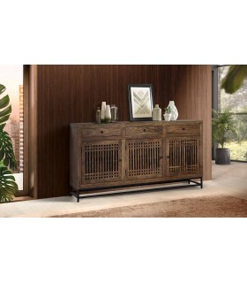 APARADOR MADERA DE ACACIA Y METAL MDMHOGAR