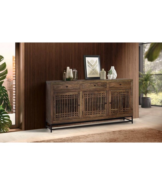 APARADOR MADERA DE ACACIA Y METAL MDMHOGAR