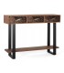 CONSOLA MADERA MACIZA DE ACACIA NATURAL METAL MDMHOGAR