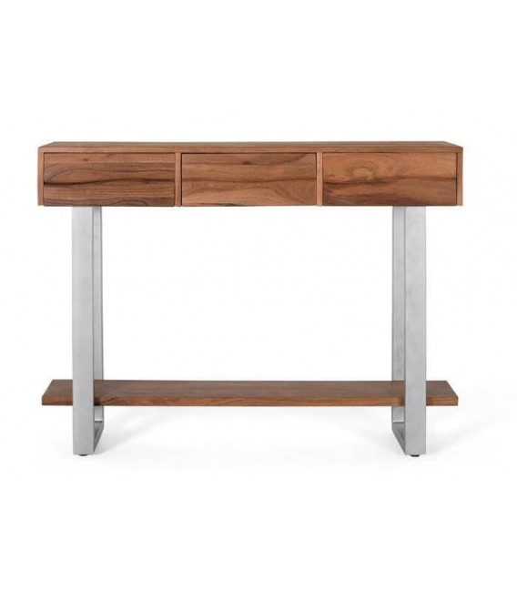 CONSOLA MADERA MACIZA DE ACACIA Y METAL MDMHOGAR