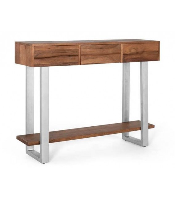 CONSOLA MADERA MACIZA DE ACACIA Y METAL MDMHOGAR
