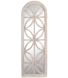 ESPEJO VESTIDOR 60 X 180 VANTA MADERA MDF DECAPADA EN BLANCO