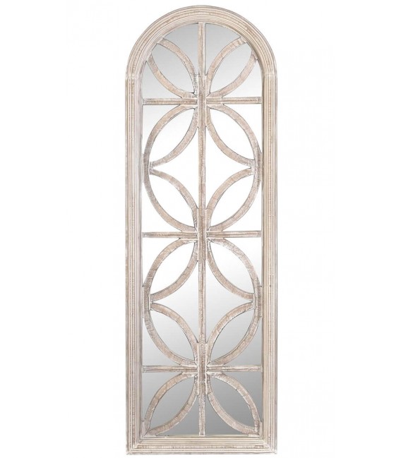 ESPEJO VESTIDOR 60 X 180 VANTA MADERA MDF DECAPADA EN BLANCO