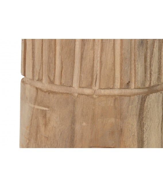 MACETERO TRONCO DE MADERA PAULONIA TALLADA NATURAL
