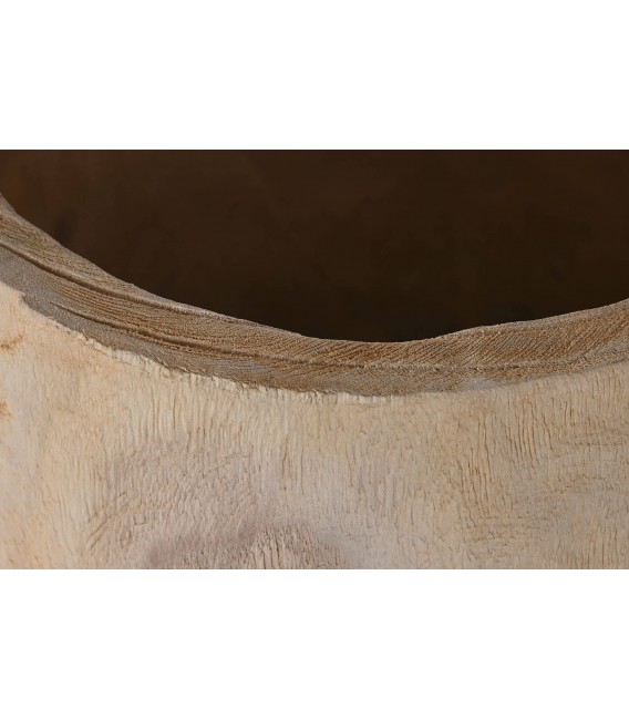 MACETERO TRONCO DE MADERA PAULONIA TALLADA NATURAL