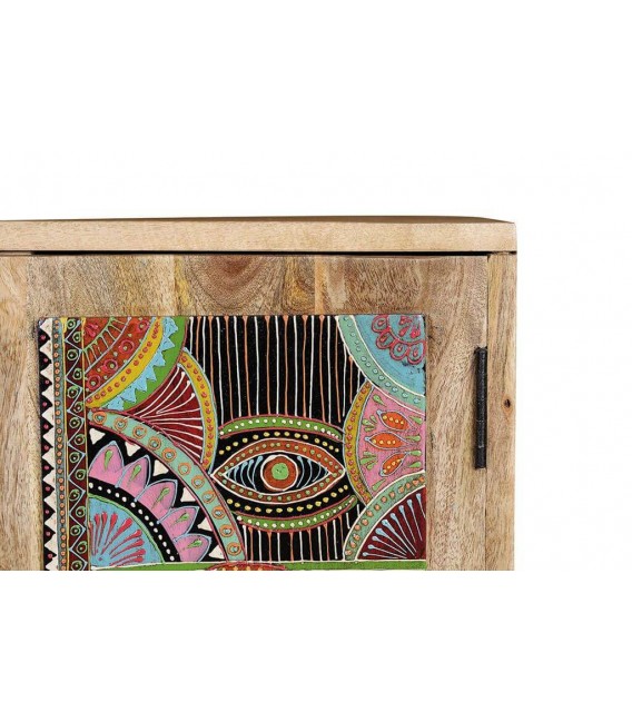 TAQUILLON 2 PUERTAS MADERA DE MANGO ARTESANAL DECORADA A MANO