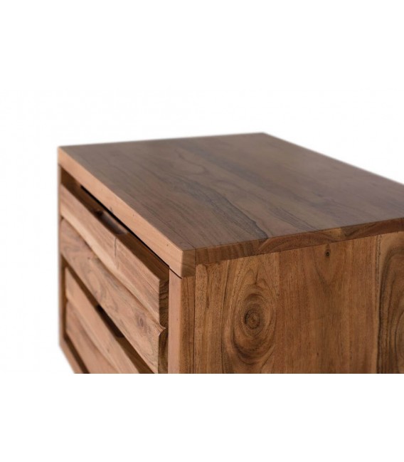 MESITA DE NOCHE MADERA DE ACACIA Y METAL MDMHOGAR
