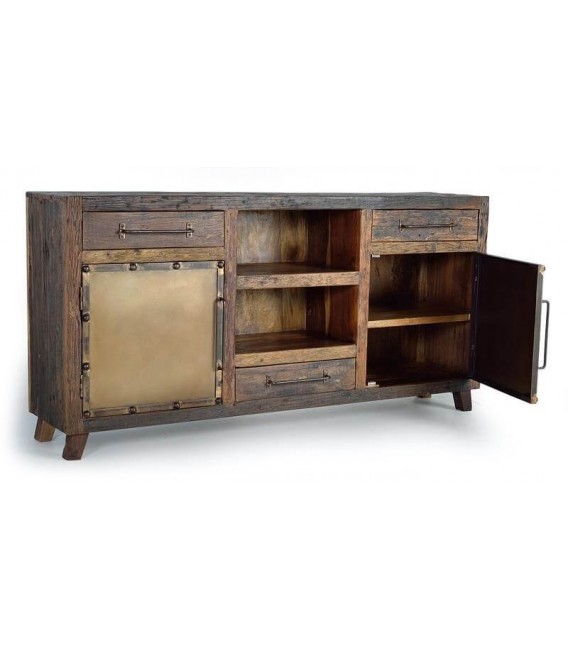 APARADOR MADERA RECUPERADA Y METAL MDMHOGAR