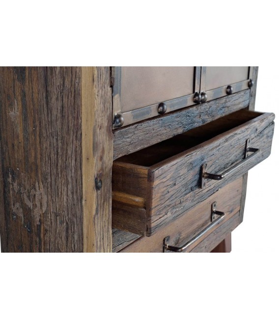 ARMARIO MADERA RECUPERADA Y METAL MDMHOGAR