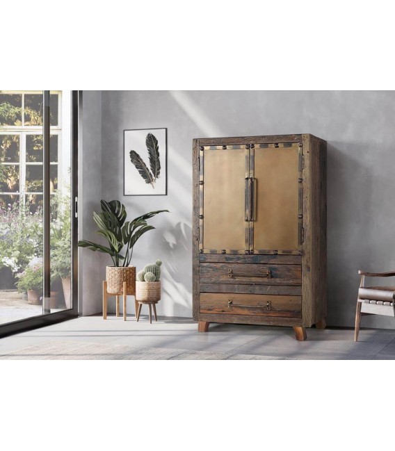 ARMARIO MADERA RECUPERADA Y METAL MDMHOGAR