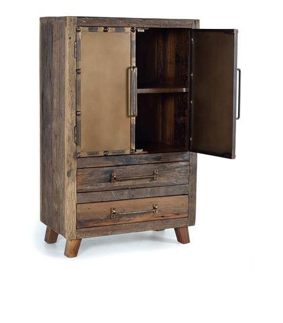 ARMARIO MADERA RECUPERADA Y METAL MDMHOGAR