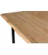 MESA DE COMEDOR RECTANGULAR PEQUEÑA MADERA ACACIA METAL NEGRO