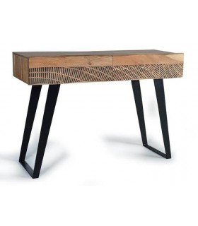 CONSOLA MADERA DE ACACIA Y METAL MDMHOGAR