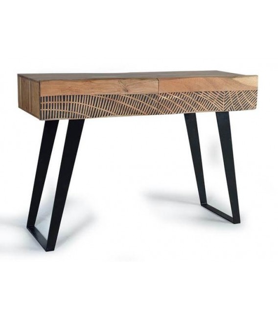 CONSOLA MADERA DE ACACIA Y METAL MDMHOGAR