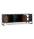 MUEBLE DE TV MADERA DE MANGO Y PALISARNO METAL MDMHOGAR