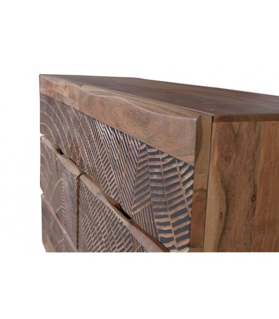 COMODA MADERA DE ACACIA Y METAL MDMHOGAR