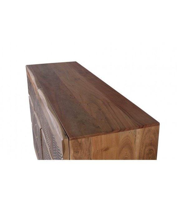 COMODA MADERA DE ACACIA Y METAL MDMHOGAR