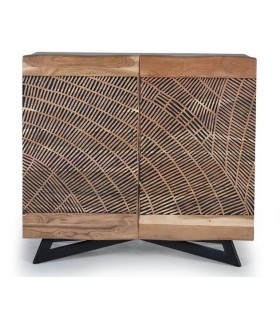 APARADOR MADERA DE ACACIA Y METAL MDMHOGAR