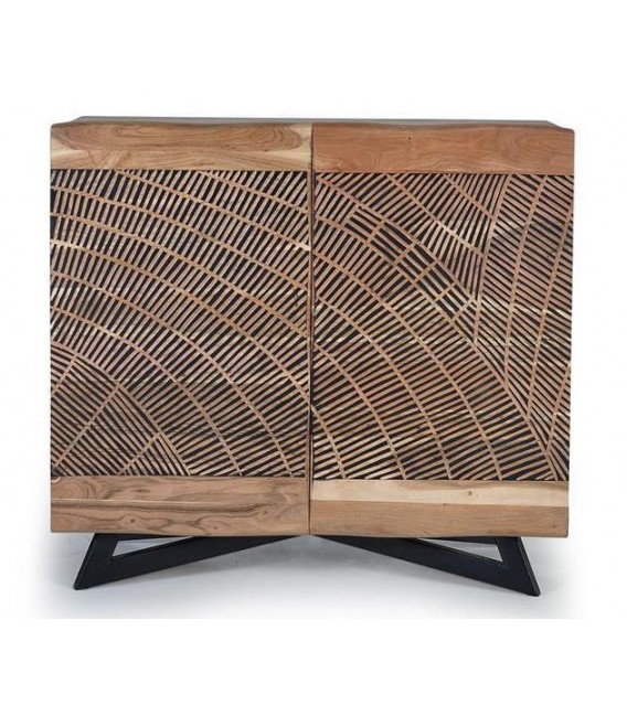 APARADOR MADERA DE ACACIA Y METAL MDMHOGAR