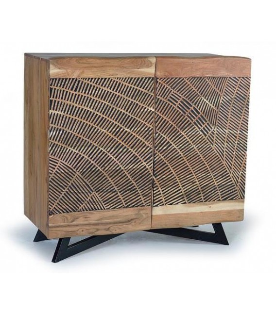 APARADOR MADERA DE ACACIA Y METAL MDMHOGAR