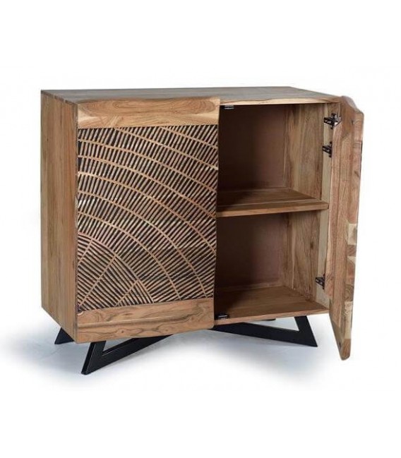 APARADOR MADERA DE ACACIA Y METAL MDMHOGAR